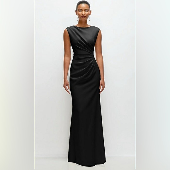 After Six Dresses & Skirts - New After Six SLEEVELESS CAP SHOULDER CREPE MAXI DRESS WITH TRUMPET SKIRT 6R